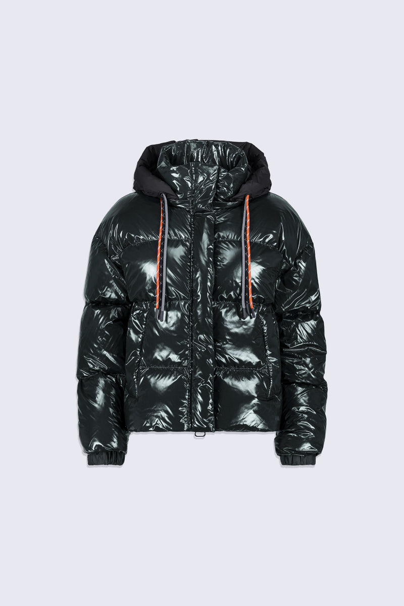 Doudoune courte brillante Lili Bright Dark Forest