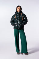 Doudoune courte brillante Lili Bright Dark Forest