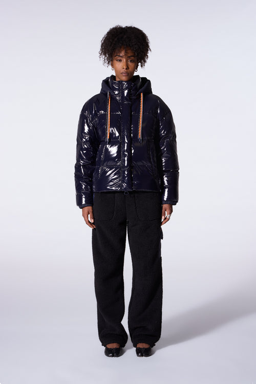 Doudoune courte brillante Lili Bright Dark Night