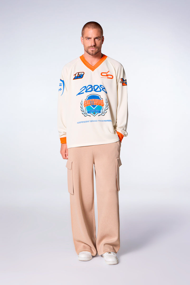 T-shirt façon baseball à manches longues Mano