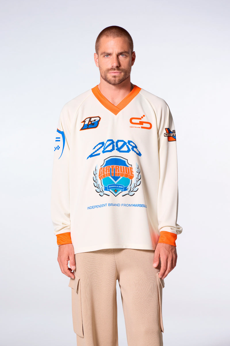 T-shirt façon baseball à manches longues Mano