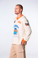 T-shirt façon baseball à manches longues Mano