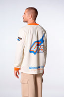 T-shirt façon baseball à manches longues Mano