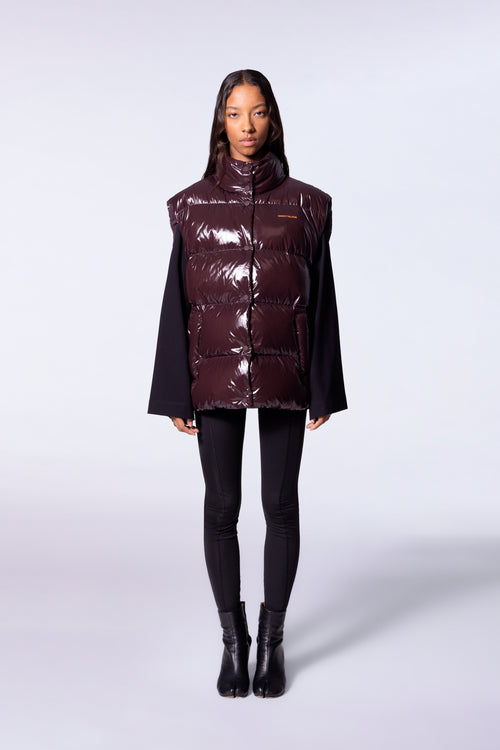 Doudoune sans manches brillante oversize Mara Bright