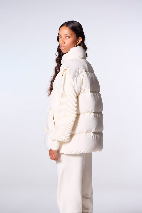 Doudoune oversize sans manches à taille ajustable Mara