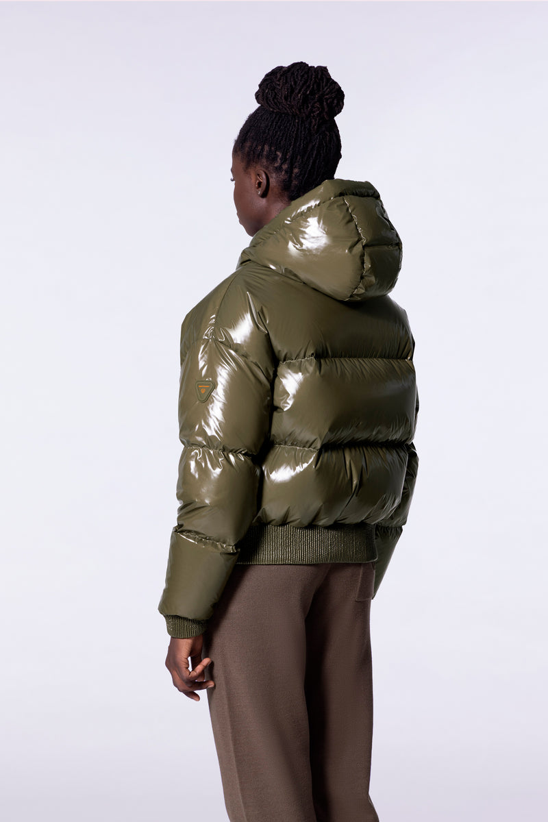 Doudoune courte brillante Nine