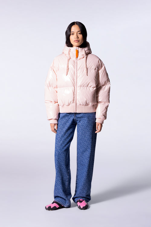 Doudoune courte brillante Nine