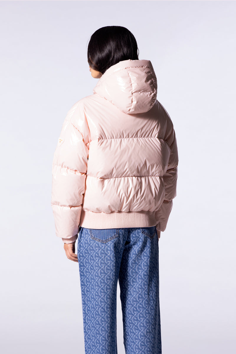 Doudoune courte brillante Nine