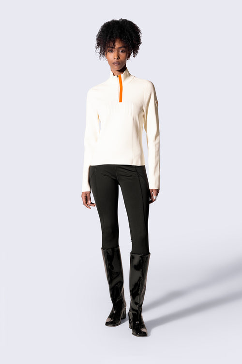 Pull camionneur moulant zippé en maille technique Patricia