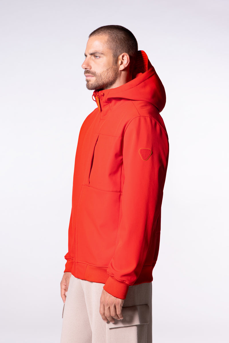 Veste en softshell technique à capuche ajustable Rony