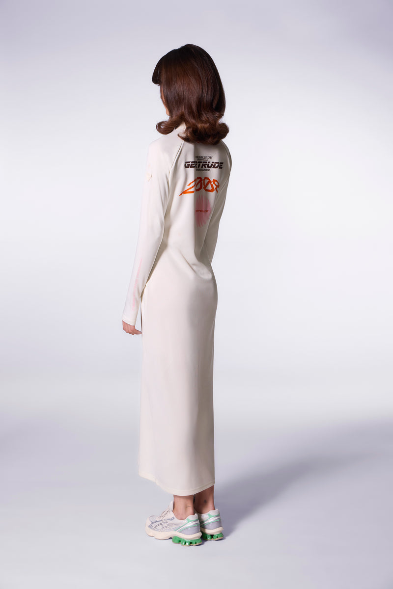 Robe longue moulante avec print Sallie