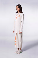 Robe longue moulante avec print Sallie