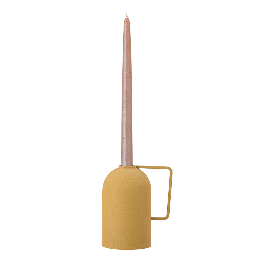 Idon - Candle Holder - Yellow - Metal