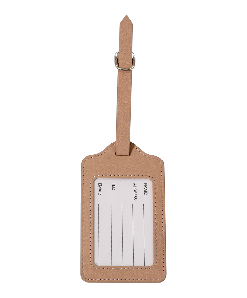 Etiquette a bagages GYL champagne vue dos carte identification fond transparent