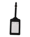 Etiquette a bagages GYL noire vue dos carte identification fond transparent