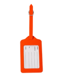 Etiquette a bagages GYL orange vue dos carte identification fond transparent