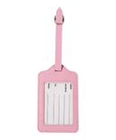Etiquette a bagages GYL rose vue dos carte identification fond transparent