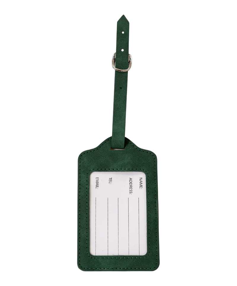 Etiquette a bagages GYL sapin vue dos carte identification fond transparent