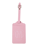 Etiquette a bagages GYL rose vue face logo fond transparent