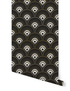 Rouleau Papier Peint Han'I - Noir Doré
