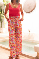 HAPPY Multicolore - Pantalon Fleuri