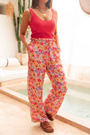 HAPPY Multicolore - Pantalon Fleuri