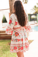 HARRIET Écrue - Robe Fleurie
