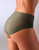 woman wearing seamless sports panties hastko PANTY N°91 #color_kaki