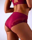 woman wearing seamless sports panties hastko PANTY N°91 #color_tuscany-bordeaux