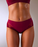 woman wearing seamless sports panties hastko PANTY N°91 #color_tuscany-bordeaux