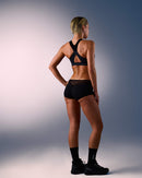 mujer con short deportivo hastko sin costuras SHORTY N°19 #color_true-black