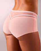 woman wearing seamless sports shorty hastko SHORTY N°19 #color_nude