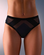woman wearing a hastko seamless sports tanga TANGA N°23 #color_true-black