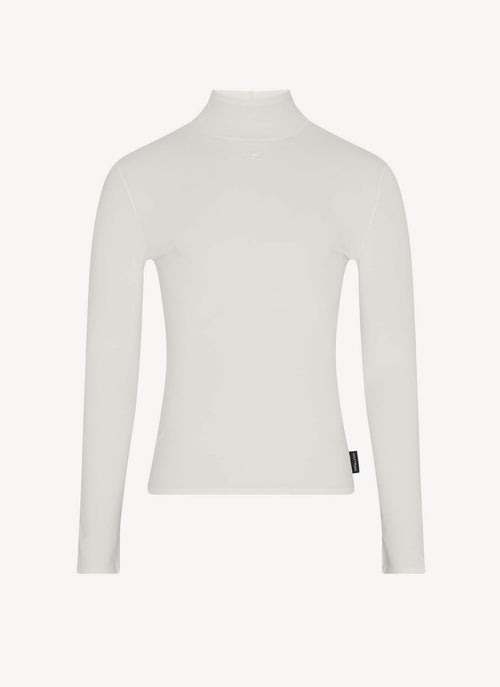 Courreges - Haut Seconde Peau À Col Montant - White - Homme