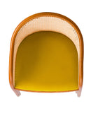 Fauteuil - Cavallo - Velours - Brun Et Jaune