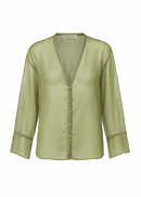 Chemise Haze Sheer Button-Up - Green