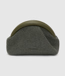 Jw Anderson - Pochette The Bumper-Clutch Raphia Khaki - Femme