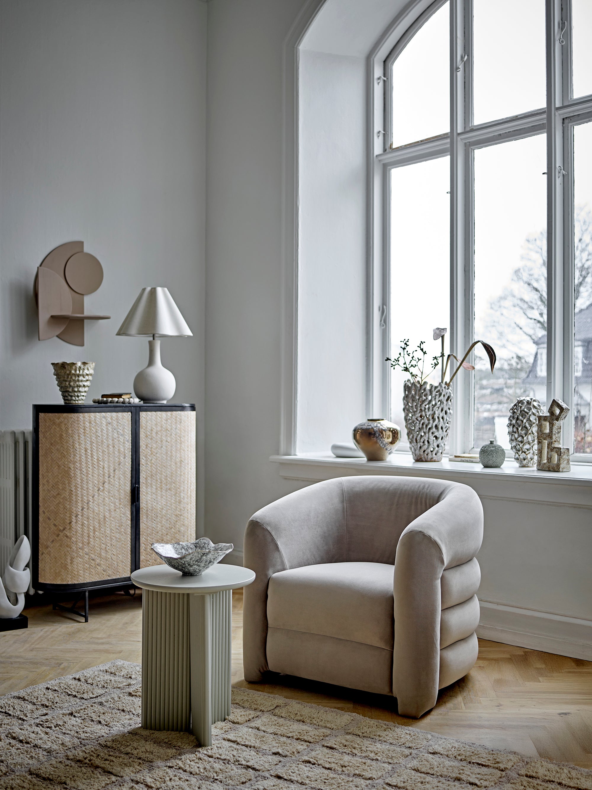 Edith - Side Table - White - Pine