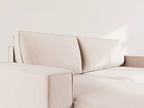 Hector - Divano Angolare Reversibile 4 Posti Divano Letto Con Contenitore - Velluto a Coste - Beige