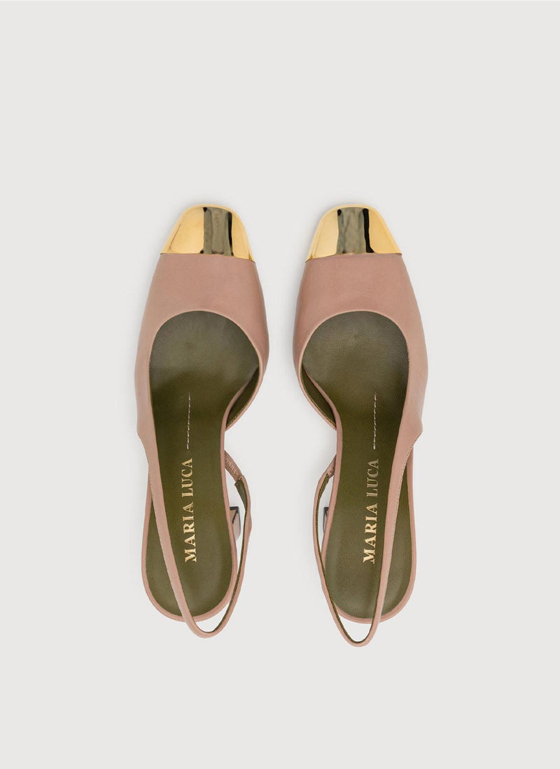 Maria Luca - Slingbacks À Bout Doré - Light Beige - Femme - Imparfait