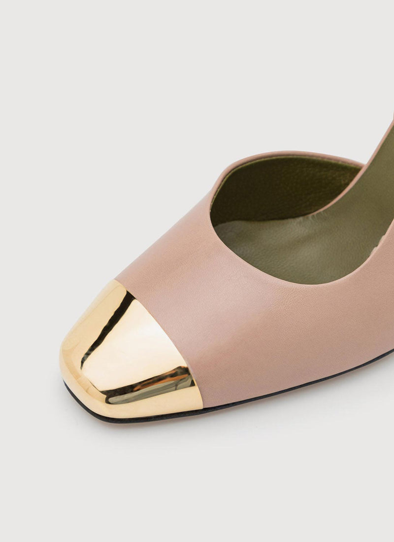 Maria Luca - Slingbacks À Bout Doré - Light Beige - Femme - Imparfait