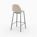 Henrik - Juego de 2 sillas tipo isla central en tela Bouclette beige