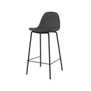 Chaise pour îlot central Henrik en tissu gris foncé 65,5 cm (lot de 2)