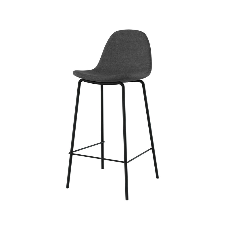 Chaise pour îlot central Henrik en tissu gris foncé 65,5 cm (lot de 2)
