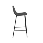 Henrik - Lot De 2 Chaises Pour Îlot Central En Tissu Gris Foncé