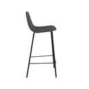 Chaise pour îlot central Henrik en tissu gris foncé 65,5 cm (lot de 2)