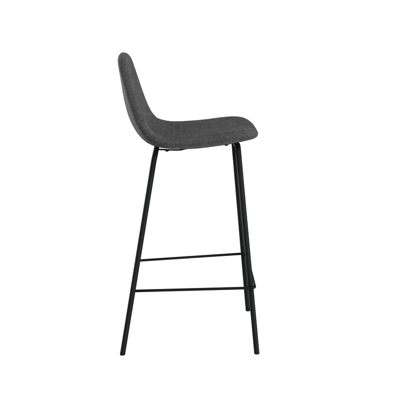 Chaise pour îlot central Henrik en tissu gris foncé 65,5 cm (lot de 2)