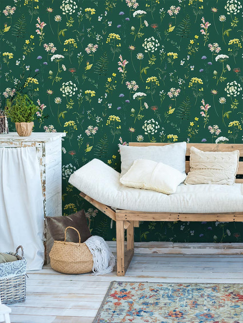 Papel pintado herbario - Prado