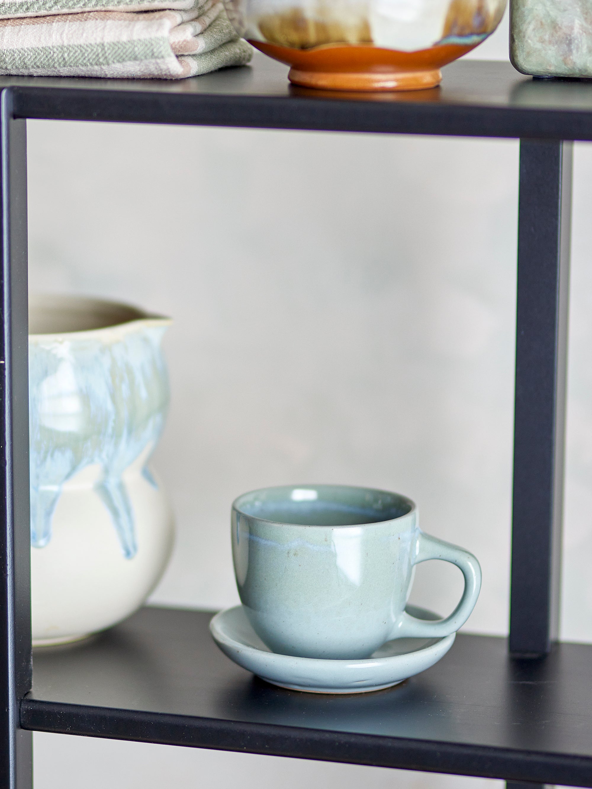 Brenta - Tasse Avec Soucoupe - Bleu - Grès