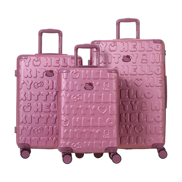 Set Med 3 Resväskor Hello Kitty Kuririn - Rosa